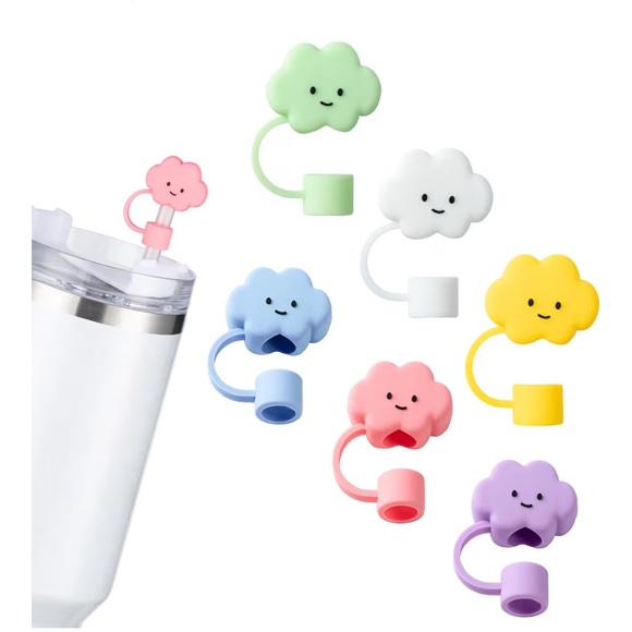jacent Other - Flower Straw Toppers - Multi Color (6 Pack)